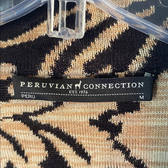 Peruvian Connection Biella Knit Jacket Cardigan Pima Cotton Size Medium - Picture 7 of 8